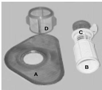ARISTON LD 87 BLANC - The filter assembly - 1