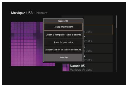 MARANTZ NR-1510 - Parcourez la musique sur votre dispositif mémoire USB et sélectionnez une musique à jouer. - 2