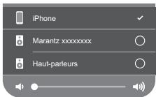 MARANTZ NR-1510 - Tapez sur l'icône airplay. - 1
