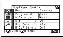 HITACHI DZ-BX35E - Description du menu complet - 1