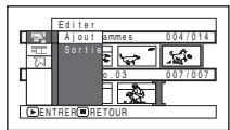 HITACHI DZ-BX35E - AJOUT de scènes avec le sous-menu d'édition (éditer playlist) - 2