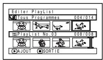 HITACHI DZ-BX35E - AJOUT de scènes avec le sous-menu d'édition (éditer playlist) - 4