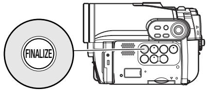 HITACHI DZ-BX35E - - Utilisation du bouton finalize pour clôturer un disque: - 1