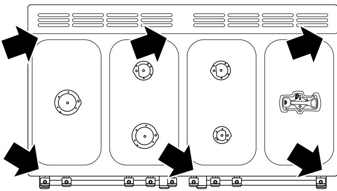 FALCON PROP110DFGB/CEU NOIR - Dépose de la table de cuisson - 1