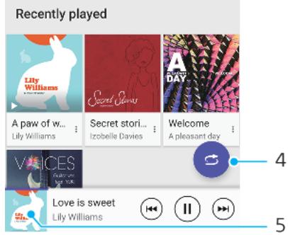 SONY Xperia 10+ - Écran d'accueil de l'application musique - 2