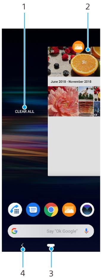 SONY Xperia 10+ - Présentation de la navigation dans les applications - 1