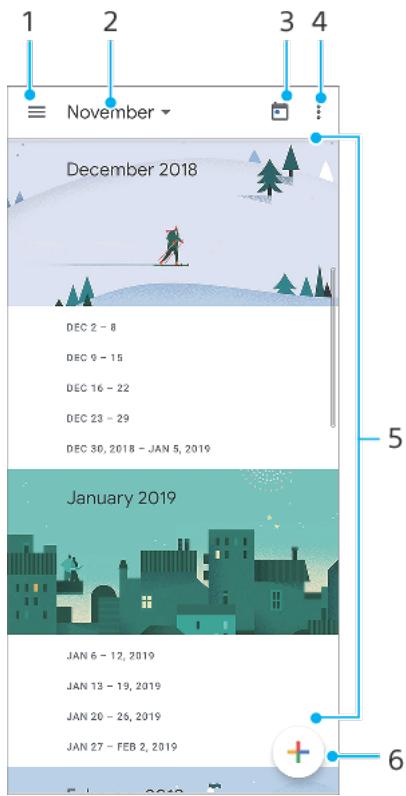 SONY Xperia 10+ - Calendrier - 1