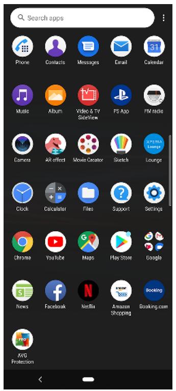 SONY Xperia 10+ - Écran des applications - 1