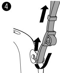 FUJIFILM S010 - Passez l'attache dans chaque œillet de courroie. - 1