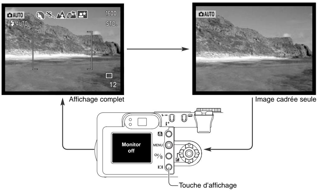 MINOLTA DiMAGE F200 - Touche d'affichage - mode enregistrement - 1