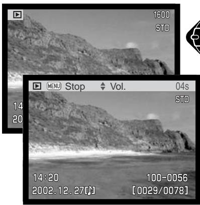 MINOLTA DiMAGE F200 - Lecture des mémoires vocales et des légendes audio - 2