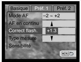 MINOLTA DiMAGE F200 - Correction d'exposition au flash - 1