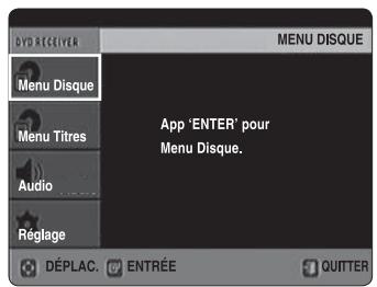 SAMSUNG HT-X720 GT PLATINUM - Utilisation du menu du disque - 3