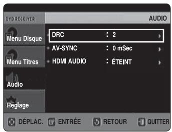 SAMSUNG HT-X720 GT PLATINUM - CONFIGURATION DE LA COMPRESSION DRC (COMPRESSION DE LA PLAGE DYNAMIQUE) - 1