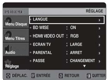 SAMSUNG HT-X720 GT PLATINUM - CONFIGURATION DE LA LANGUAGE - 1