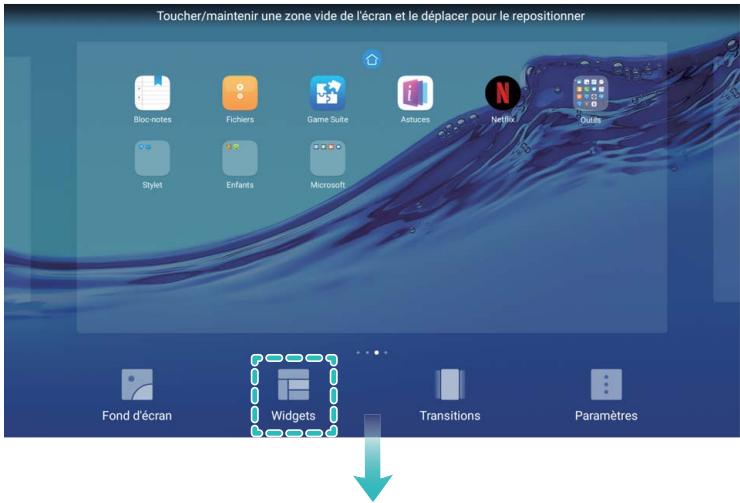 HUAWEI TABLETTE_MULTIMEDIAPACK_MS5LT+MSD - Gérer les widgets de votre écran d'accueil - 1
