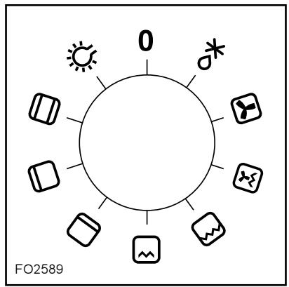 ZANUSSI ZOB661QX - Manette du sélecteur (ZOB 881) - 2