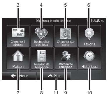 CLARION FX503E - Sélection de la destination d'un itinéraire - 5
