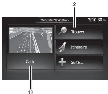 CLARION FX503E - Sélection de la destination d'un itinéraire - 4