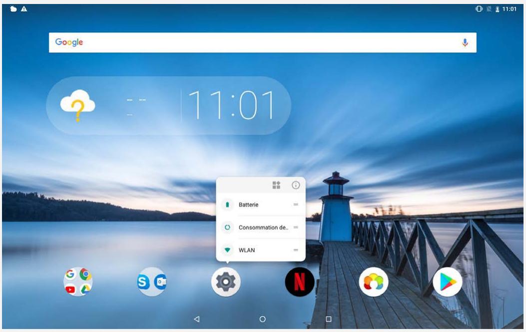 LENOVO P10 - Démarrer rapidement les fonctions couramment utilisées des applications - 1