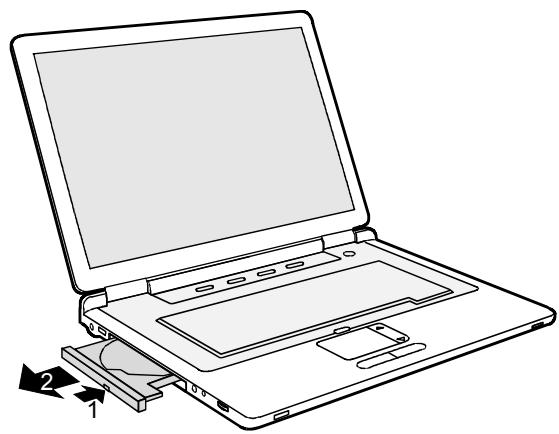 FUJITSU NC - Introduire ou ôter un cd/dvd - 1