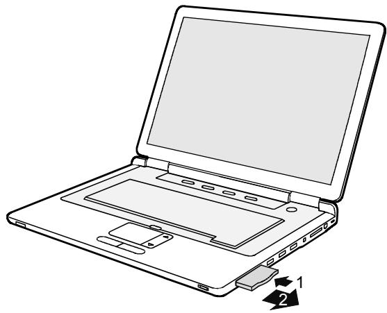 FUJITSU NC - Insérer une carte expresscard - 1