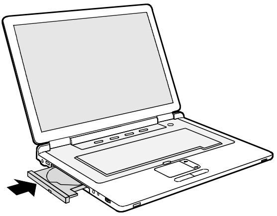 FUJITSU NC - Introduire ou ôter un cd/dvd - 2
