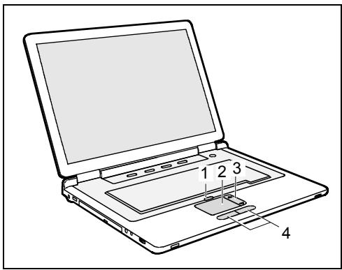 FUJITSU NC - Surface tactile, touches de la surface tactile et interrupteur marche/arrêt pour la surface tactile - 1