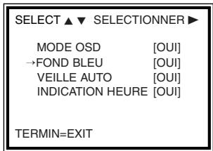 PHILIPS VR550 - Activation ou déactivation du fond bleu - 1