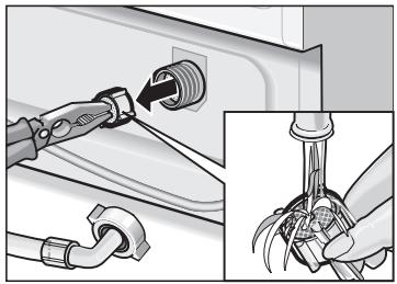 BOSCH WOP24 - Nettoyer le filtre raccordé au lave-linge - 2