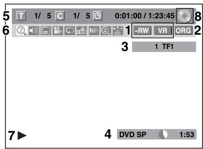 TOSHIBA RD-XV50KF - Menu AFFICHAGE - 1