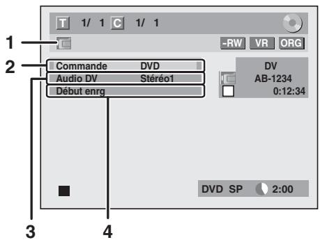 TOSHIBA RD-XV50KF - Guide sur la DV et les écrans d'affichage - 1