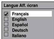 TOSHIBA RD-XV50KF - Langue Aff. écran (Par défaut: Français) - 1