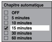 TOSHIBA RD-XV50KF - Réglage du chapitrage automatique - 7