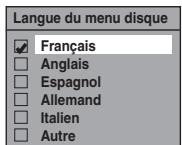 TOSHIBA RD-XV50KF - Langue du menu disque (Par défaut: Français) (DVD uniquement) - 1