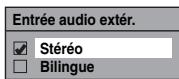 TOSHIBA RD-XV50KF - Réglage de l'entrée audio extérieure - 7
