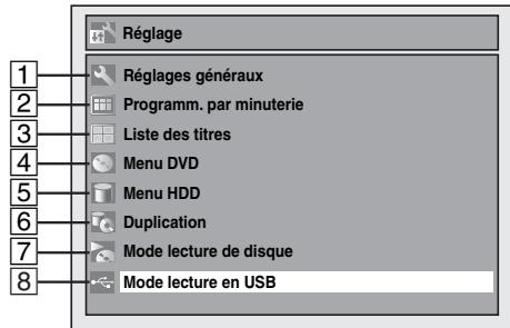 TOSHIBA RD-XV50KF - Menu principal - 1