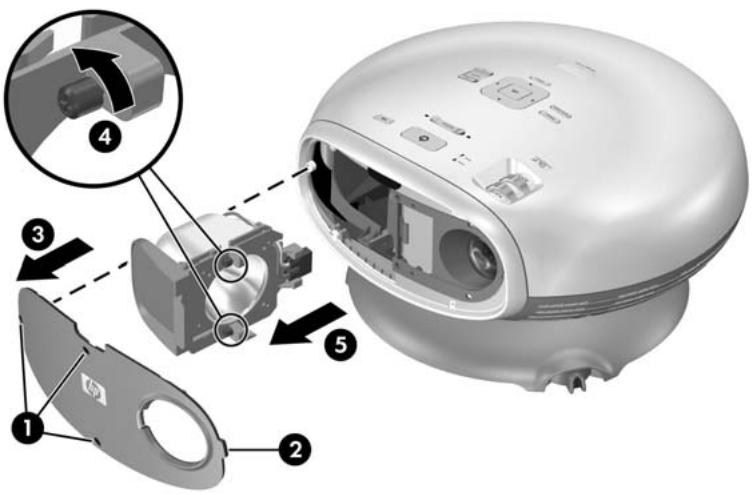 HP EP 7122 GRIS - Remplacement du module lampe - 2
