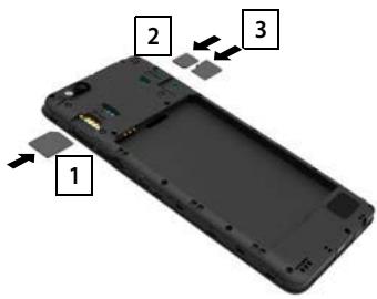 GIGASET GS100 - Insérer les cartes SIM et SD - 1