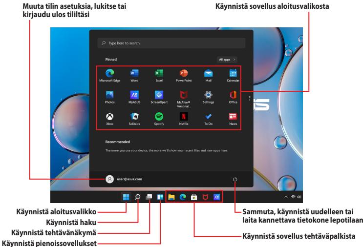 ASUS TP3402VA - Aloitusvalikko - 1