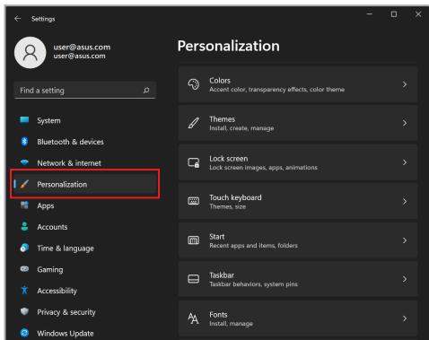 ASUS TP3402VA - Näytön kirkkauden säätäminen - 1