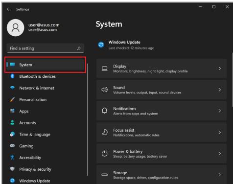ASUS TP3402VA - Näytön sammuttaminen, kun sitä ei käytetä - 1