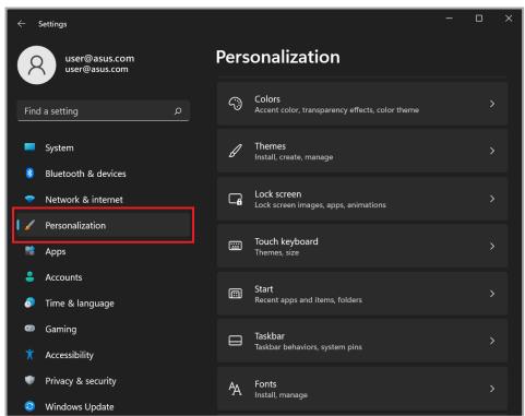 ASUS TP3402VA - Dark Mode (tumman tilan) asettaminen - 1