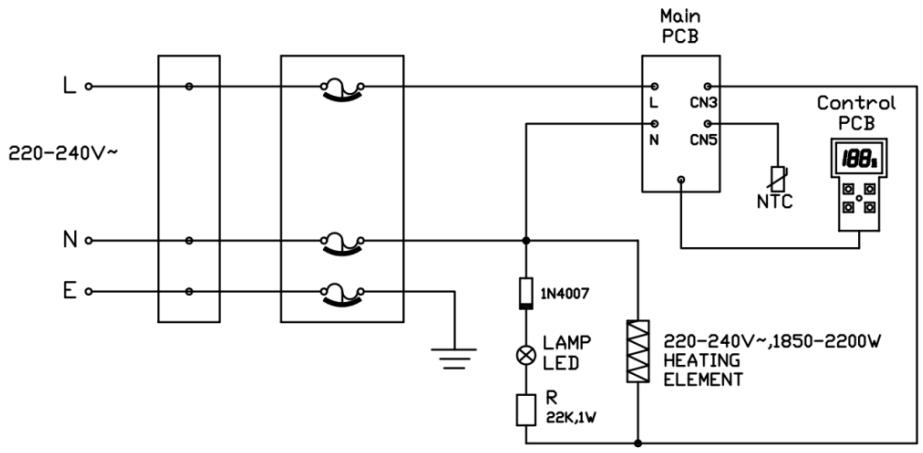 H.ROENIG BOE40 - DIAGRAMME DU CIRCUIT ELECTRIQUE - 1