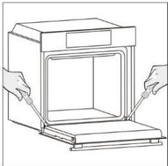ROSIERES RO6T3T1CTB - 6.2.2.EXTÉRIEUR DU FOUR:retrait et nettoyage de la porte en verre - 1