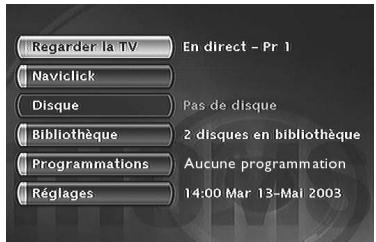 THOMSON DTH 8657 - Les menus du lecteur - 1