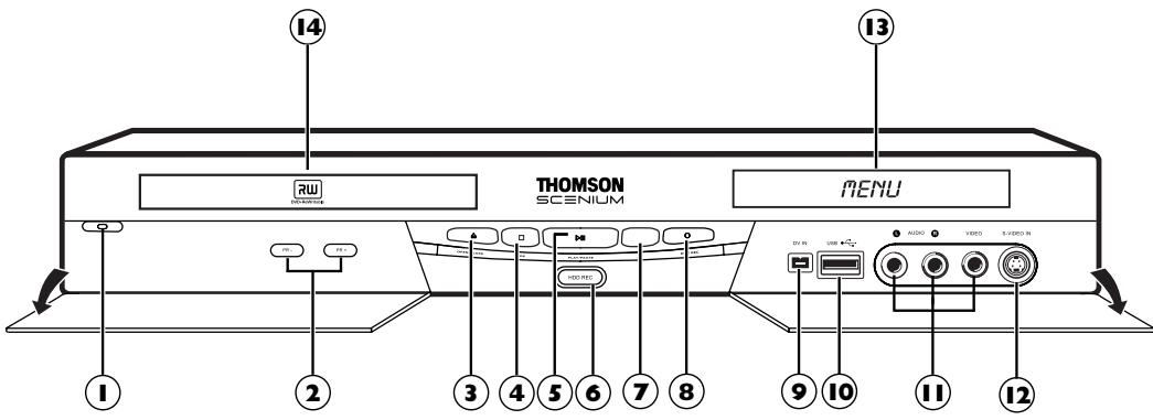 THOMSON DTH 8657 - La façade de votre enregistreur - 1
