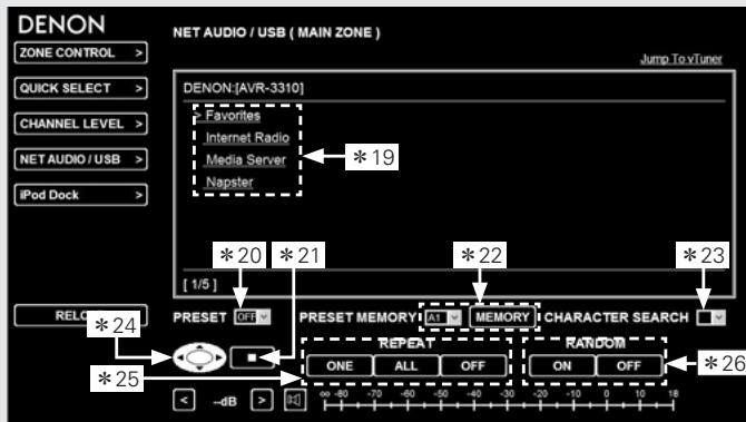 DENON AVR 3311 - [example 5] écran net audio - 1