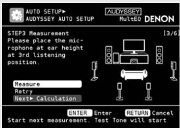 DENON AVR 3311 - Faire le maximum de réglages pour les enceintes connectées automatiquement (audyssey™ auto setup) - 2