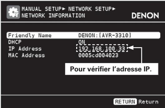 DENON AVR 3311 - Utiliser l'avr-3310 avec un navigateur (fonction de contrôle internet) - 1